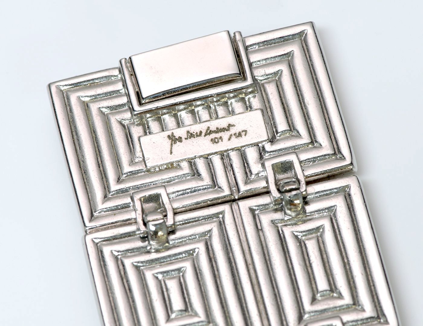 Yves Saint Laurent YSL Mondrian Style Glass Bracelet