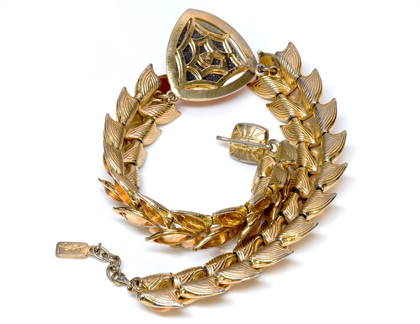 Yves Saint Laurent YSL Rive Gauche Goossens Glass Necklace