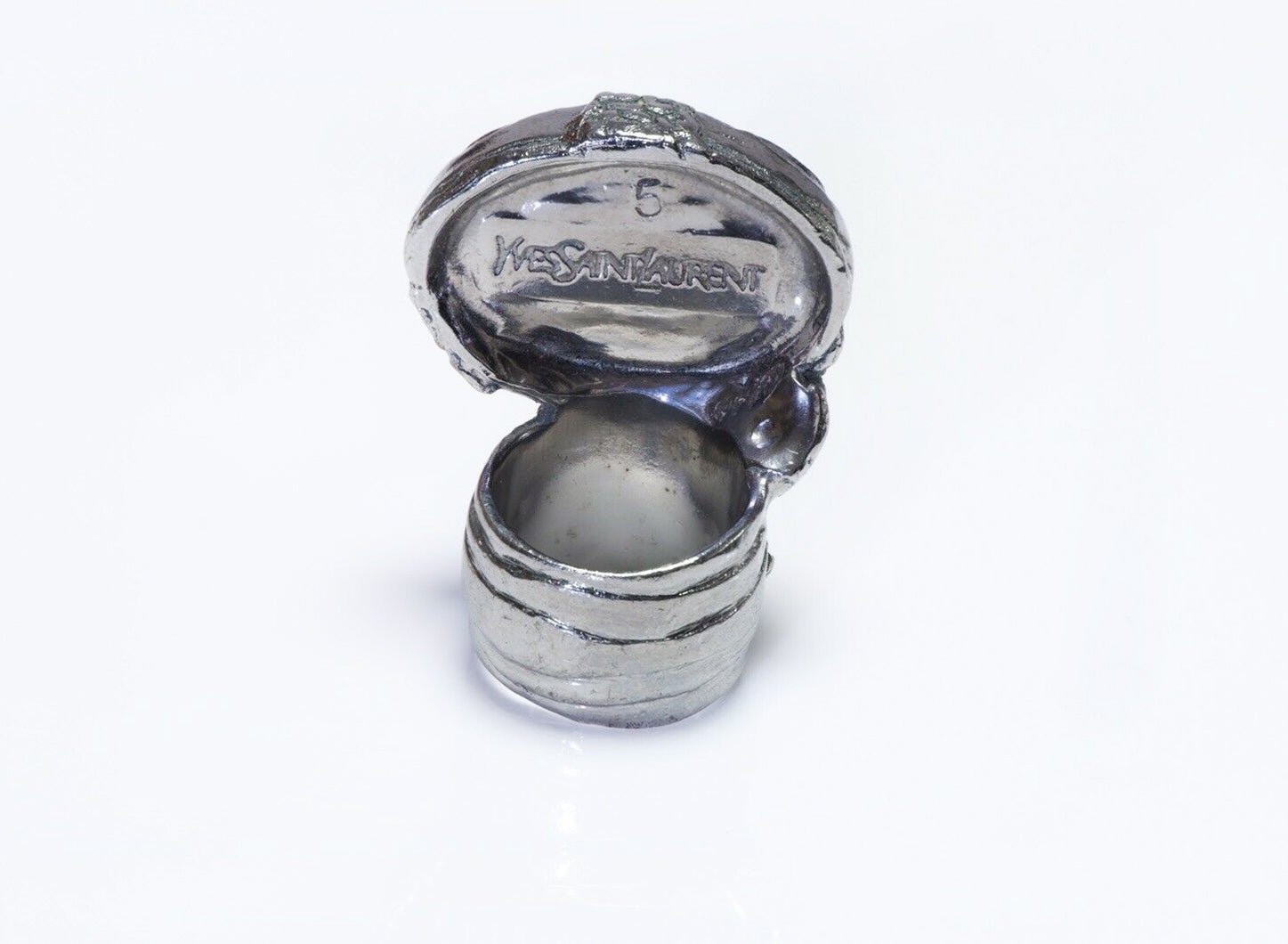 Yves Saint Laurent YSL Rive Gauche Green Arty Glass Ring