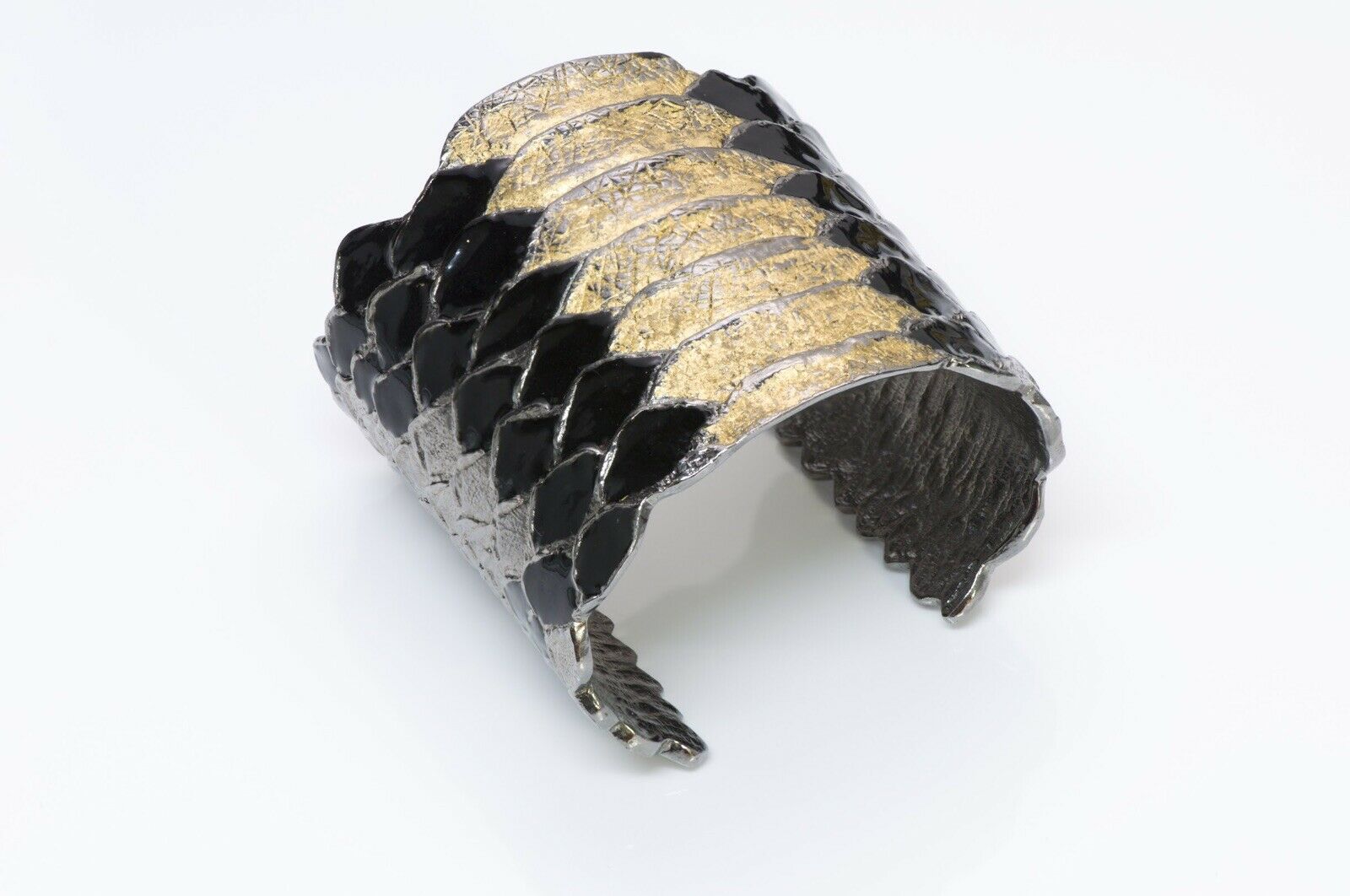 Yves Saint Laurent YSL Snake Enamel Cuff Bracelet