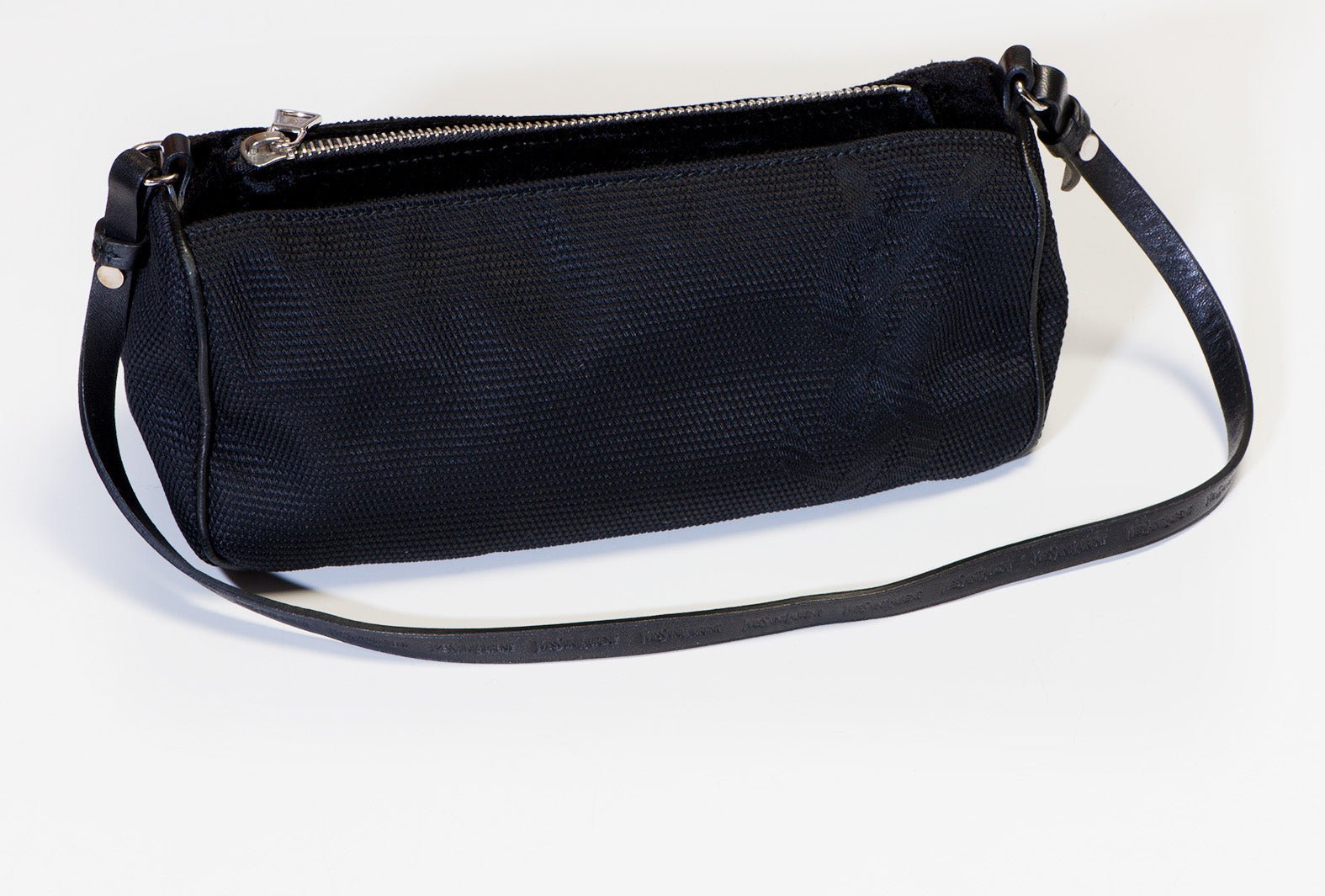 Yves Saint Laurent YSL Tom Ford Black Fabric Velvet Small Shoulder Bag