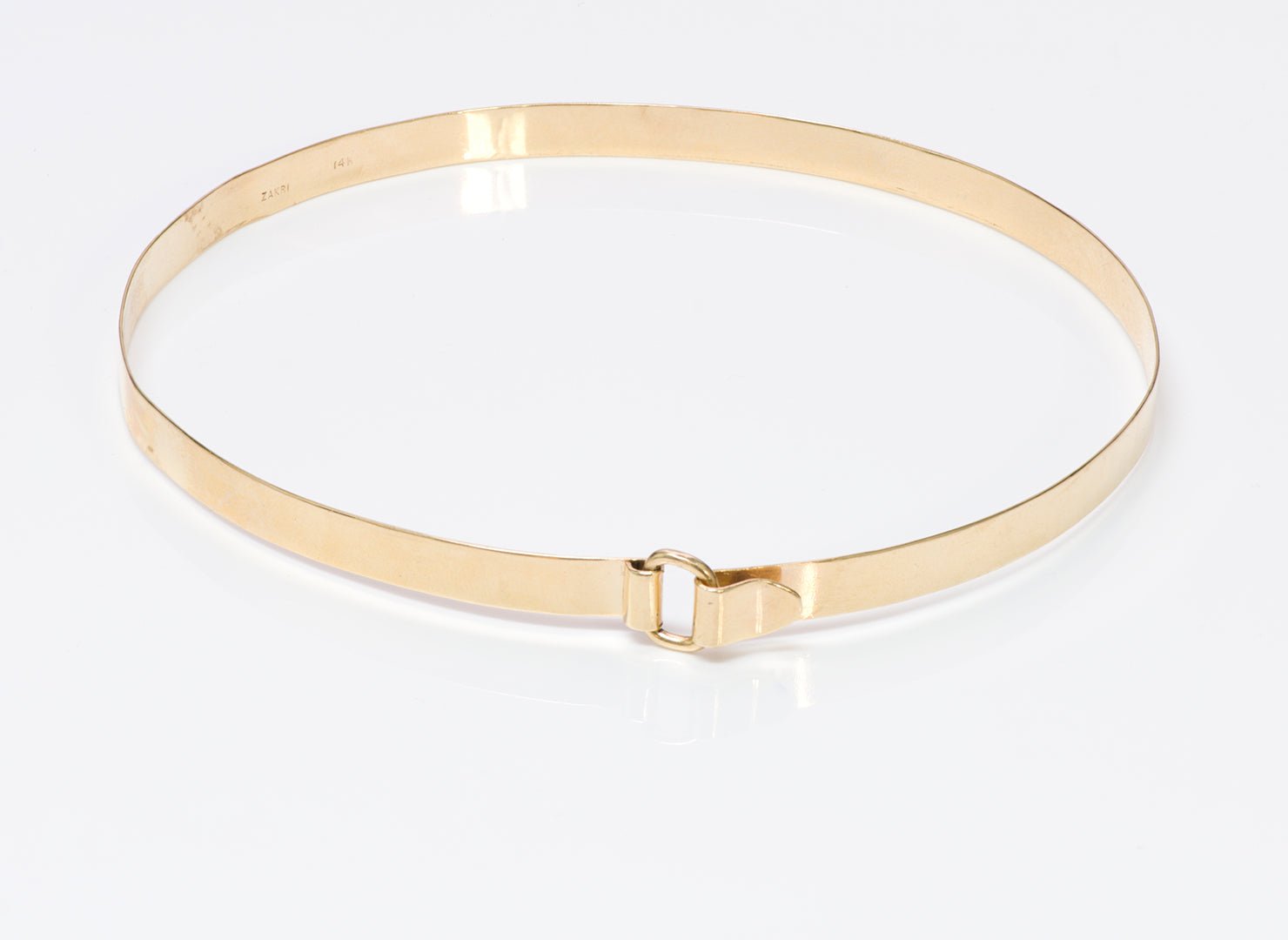 Zakri 14K Yellow Gold Buckle Choker Necklace