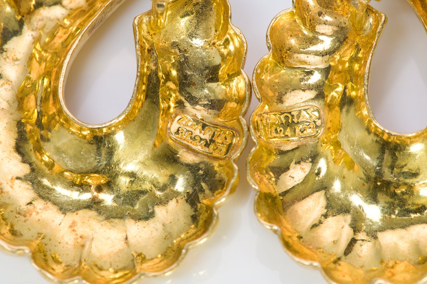 Zolotas Greece 22K Yellow Gold Earrings