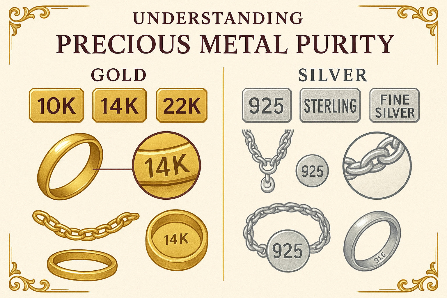 Gold and Silver Purity Markings: Karats Explained