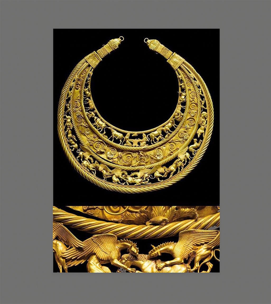 Ancient Mysterious Treasures: The Golden Pectoral from Tovsta Mohyla - DSF Antique Jewelry