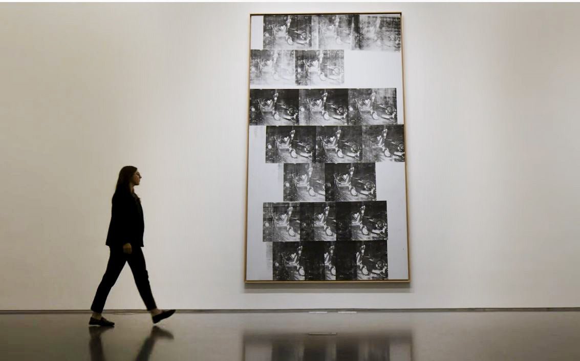 Andy Warhol's "White Disaster" Sold In A Two-Minute Phone Auction For $85 Million - DSF Antique Jewelry