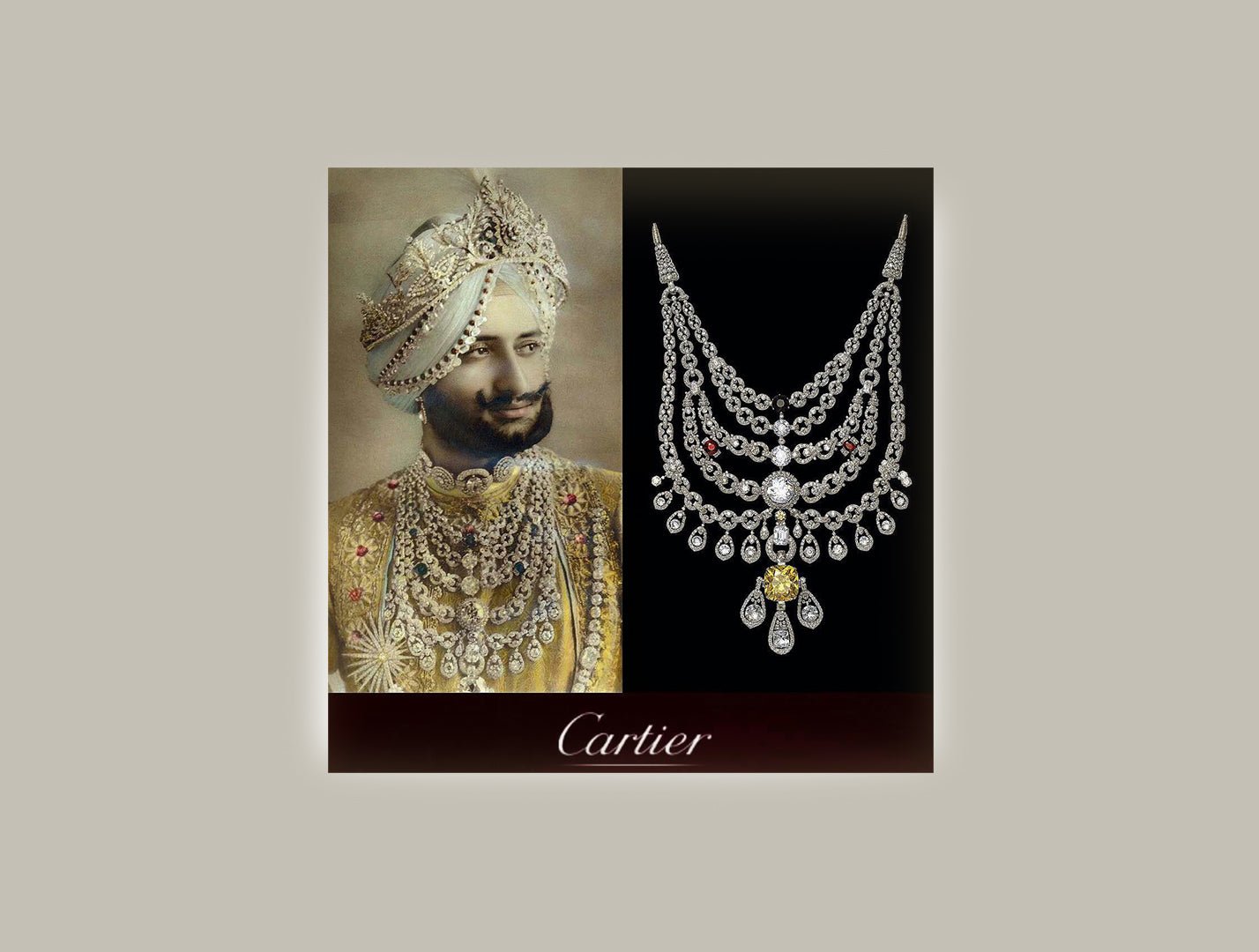 Famous Jewelry: The Exuberant 3000 Diamond Necklace of Maharaja of Patiala - DSF Antique Jewelry