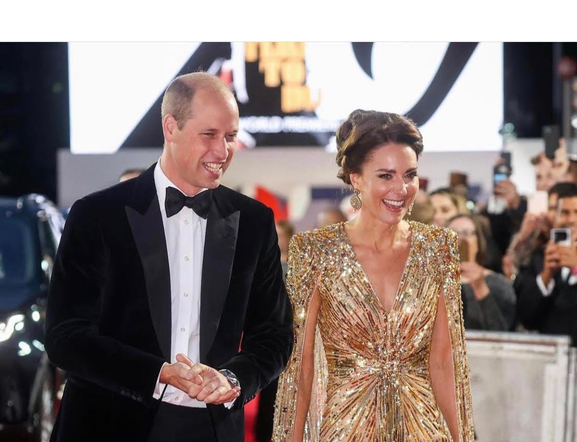 Kate Middleton's Stunning Gold Dress Stole the Show at the Latest James Bond Movie - DSF Antique Jewelry
