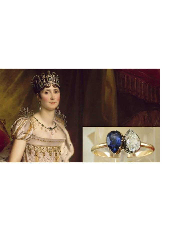 Napoleon’s Diamond and Sapphire Engagement Ring Offered to Josephine - DSF Antique Jewelry