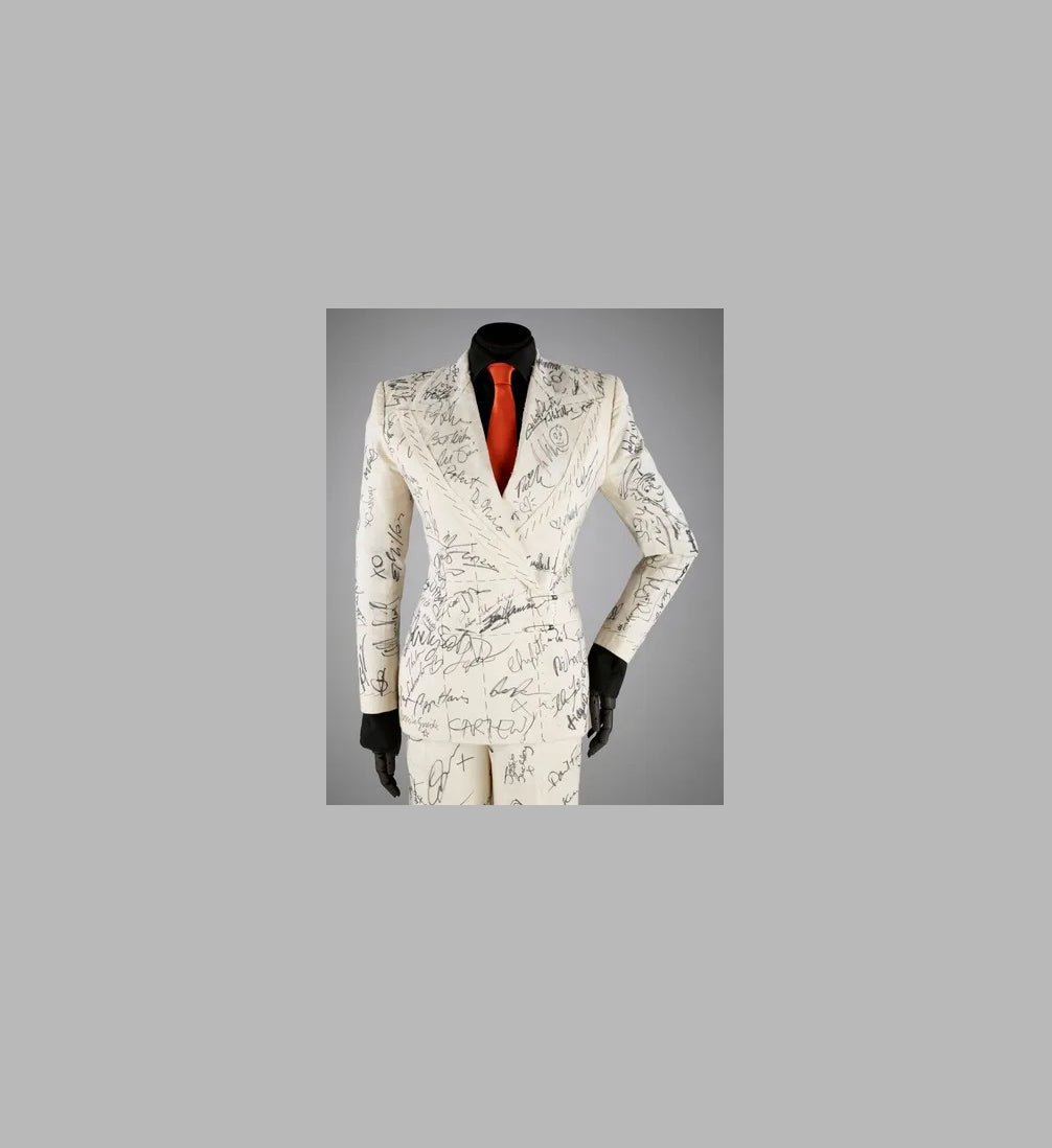 The "Autograph Suit" Signed By Hollywood Stars At The BAFTA & Oscar Galas - DSF Antique Jewelry