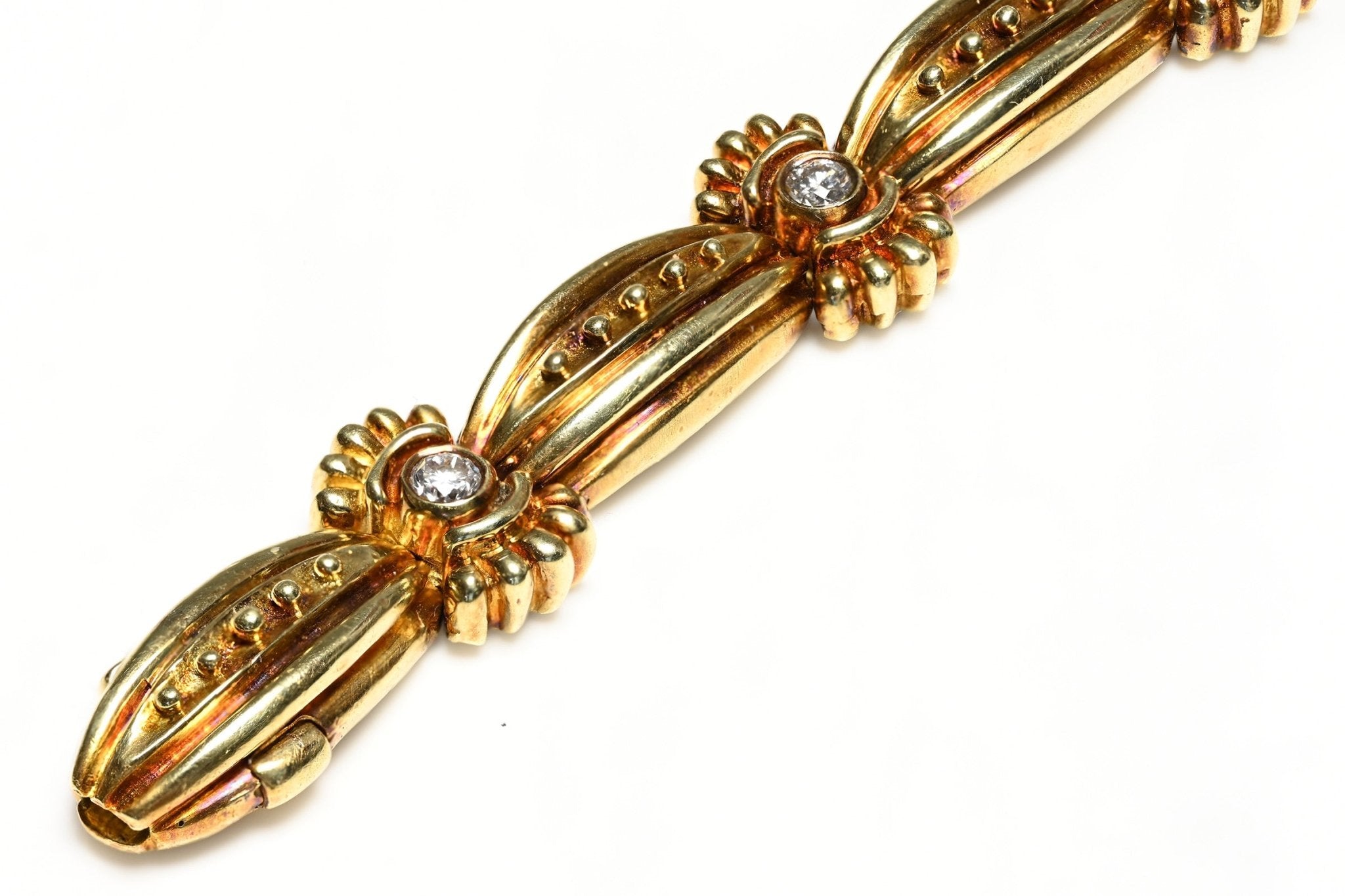 18K Yellow Gold Diamond Bracelet - DSF Antique Jewelry