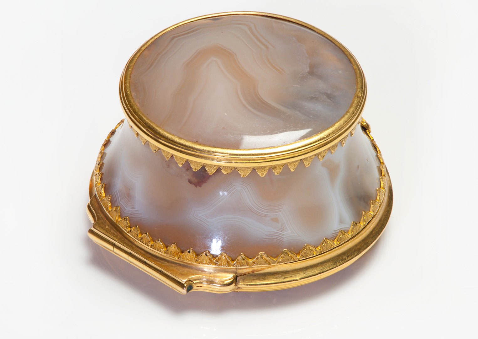18th Century Gold Agate Snuff Box - DSF Antique Jewelry
