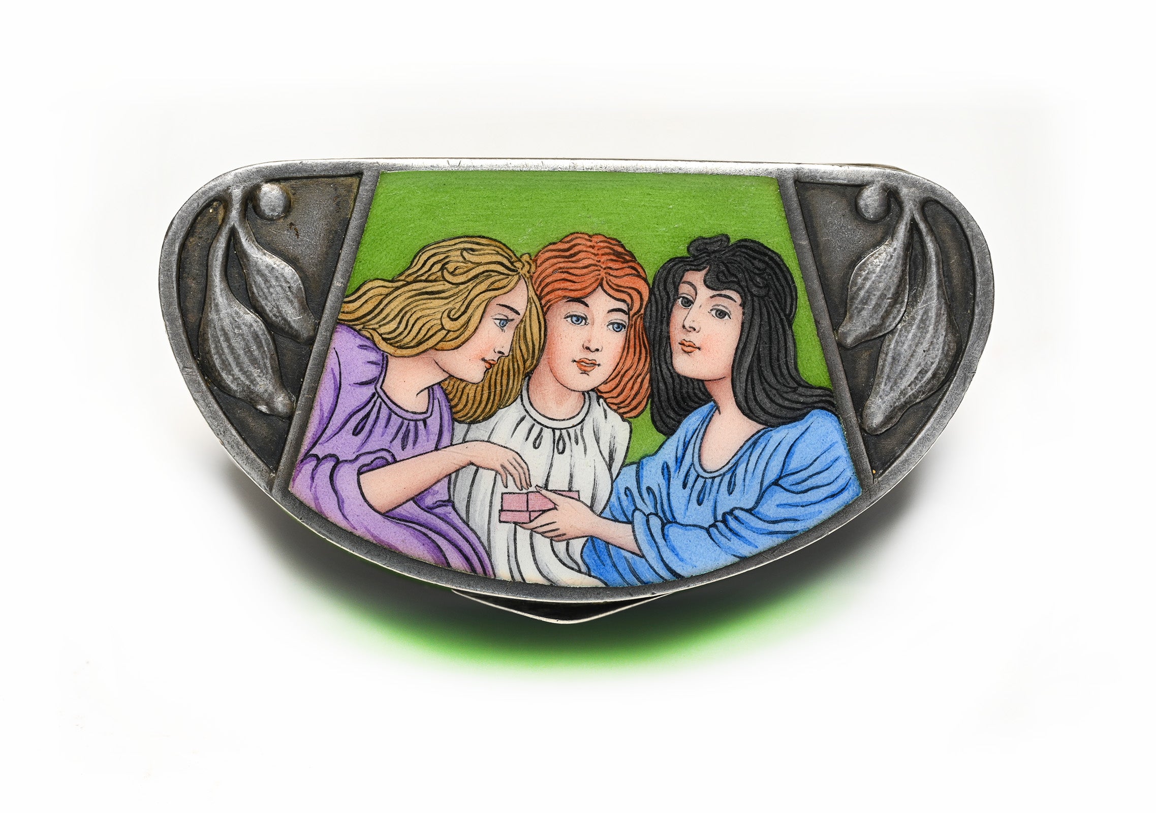 Art Nouveau Enamel Box Georg Adam Scheid by Josef Maria Auchentaller