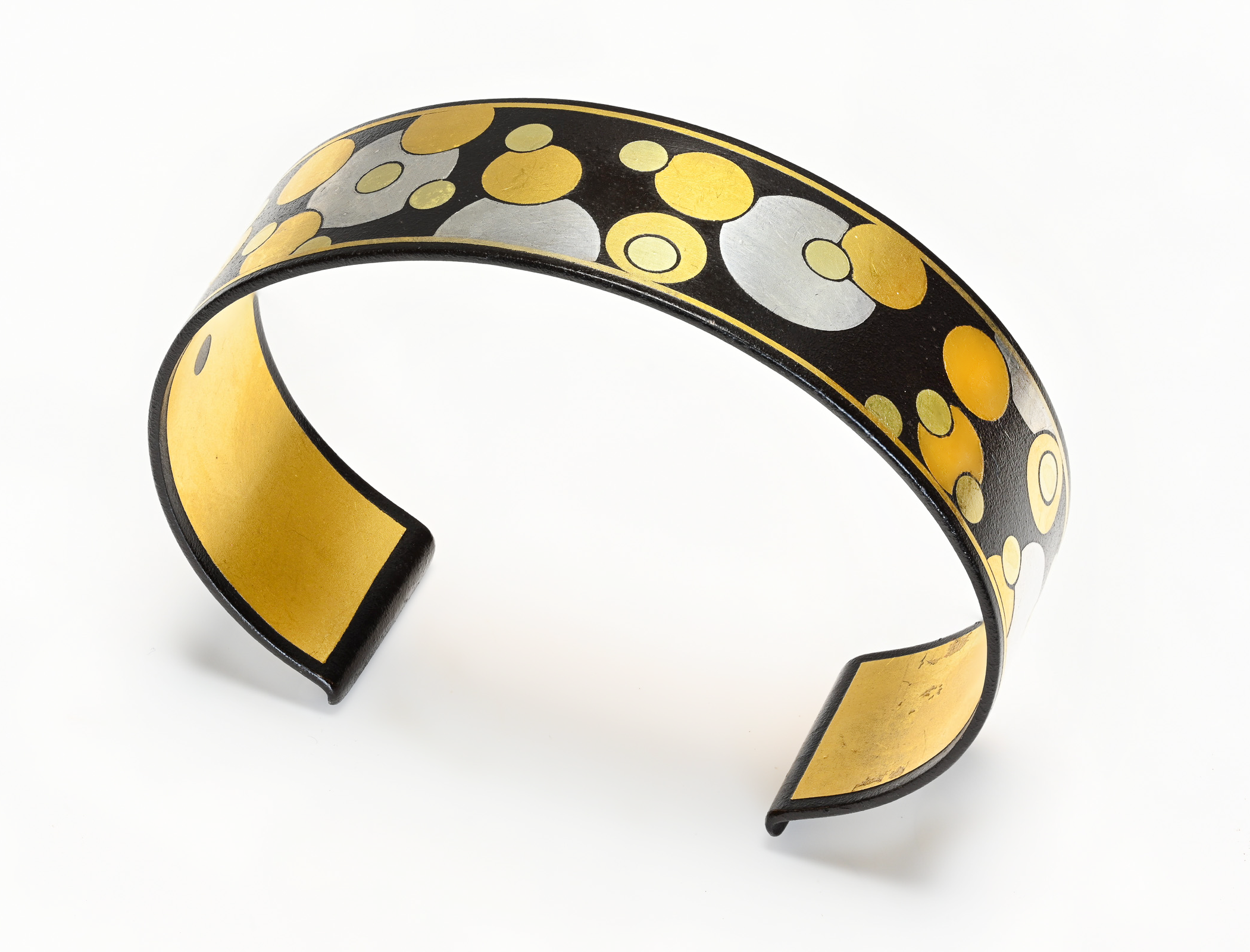 Tiffany & Co. Angela Cummings Damascene Gold Iron Bubble Cuff Bracelet