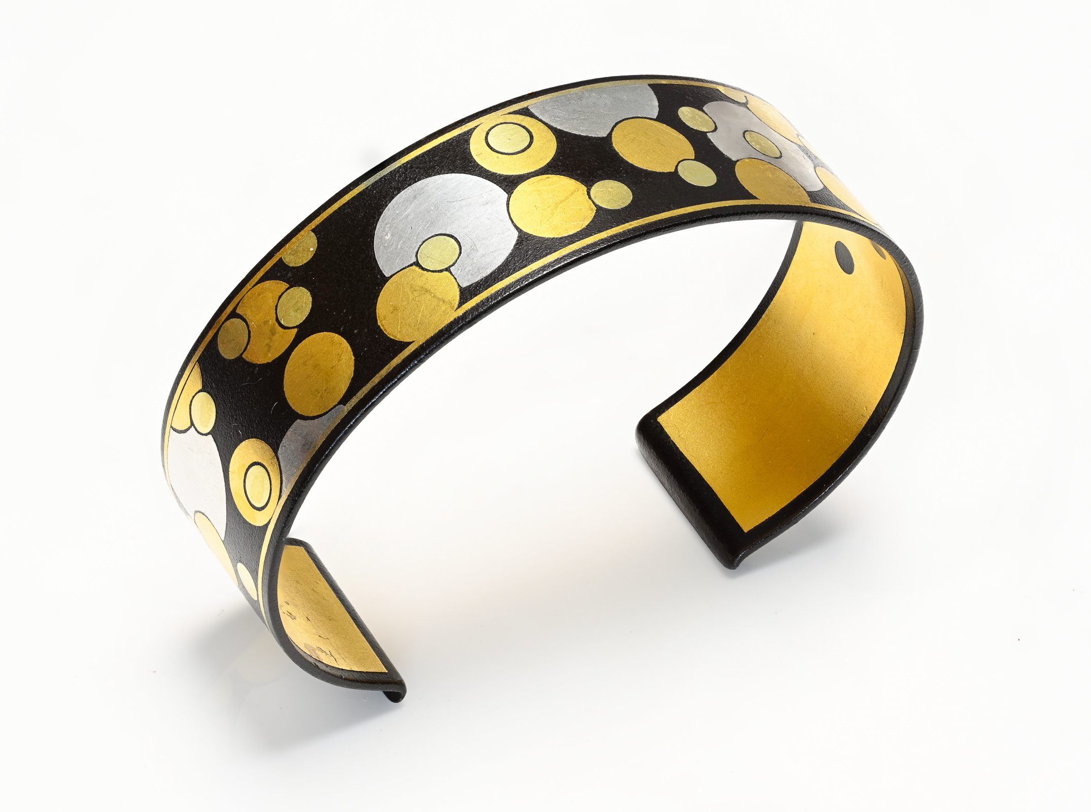 Tiffany & Co. Angela Cummings Damascene Gold Iron Bubble Cuff Bracelet