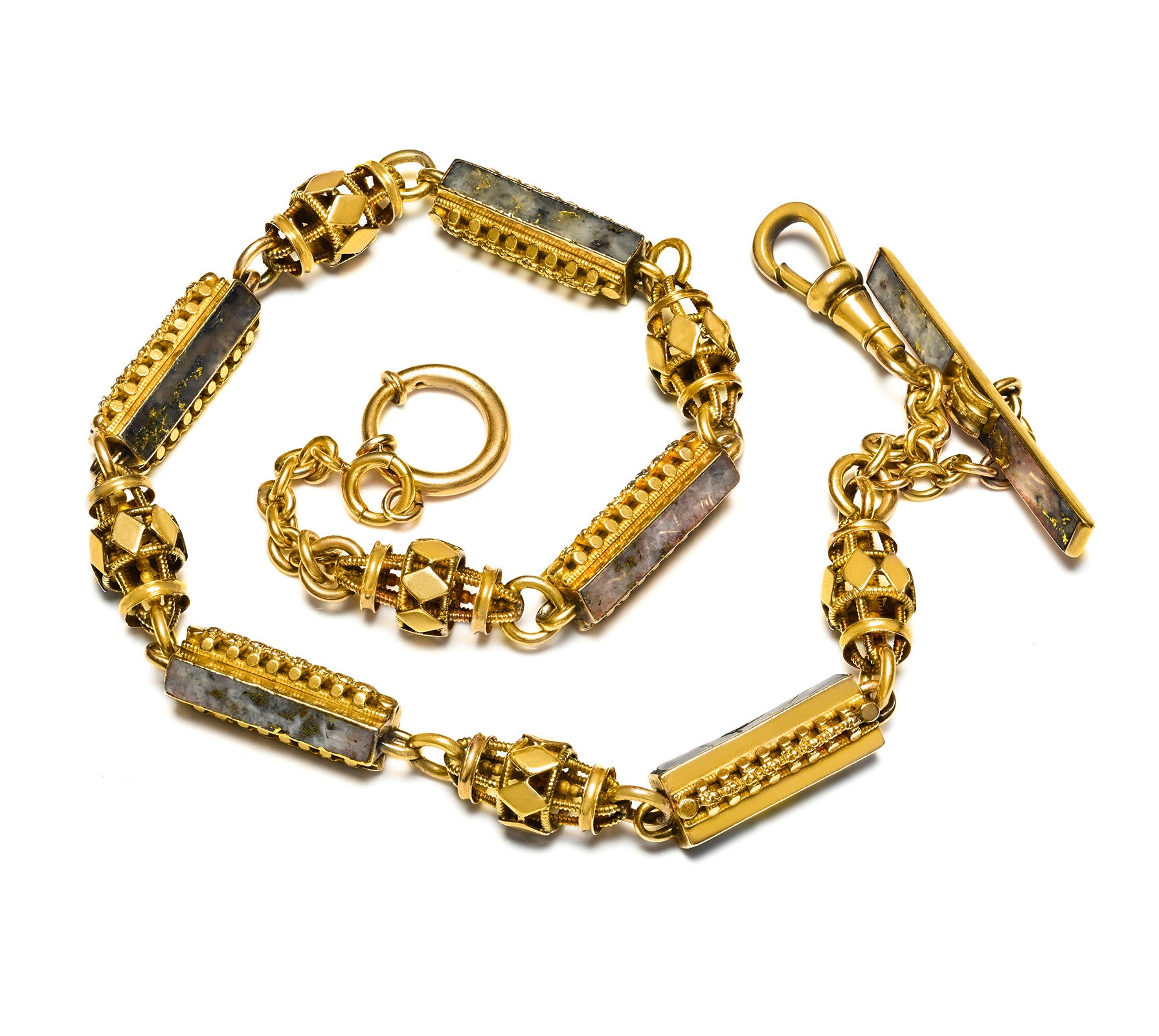 Antique Victorian Gold Pocket Watch Chain 