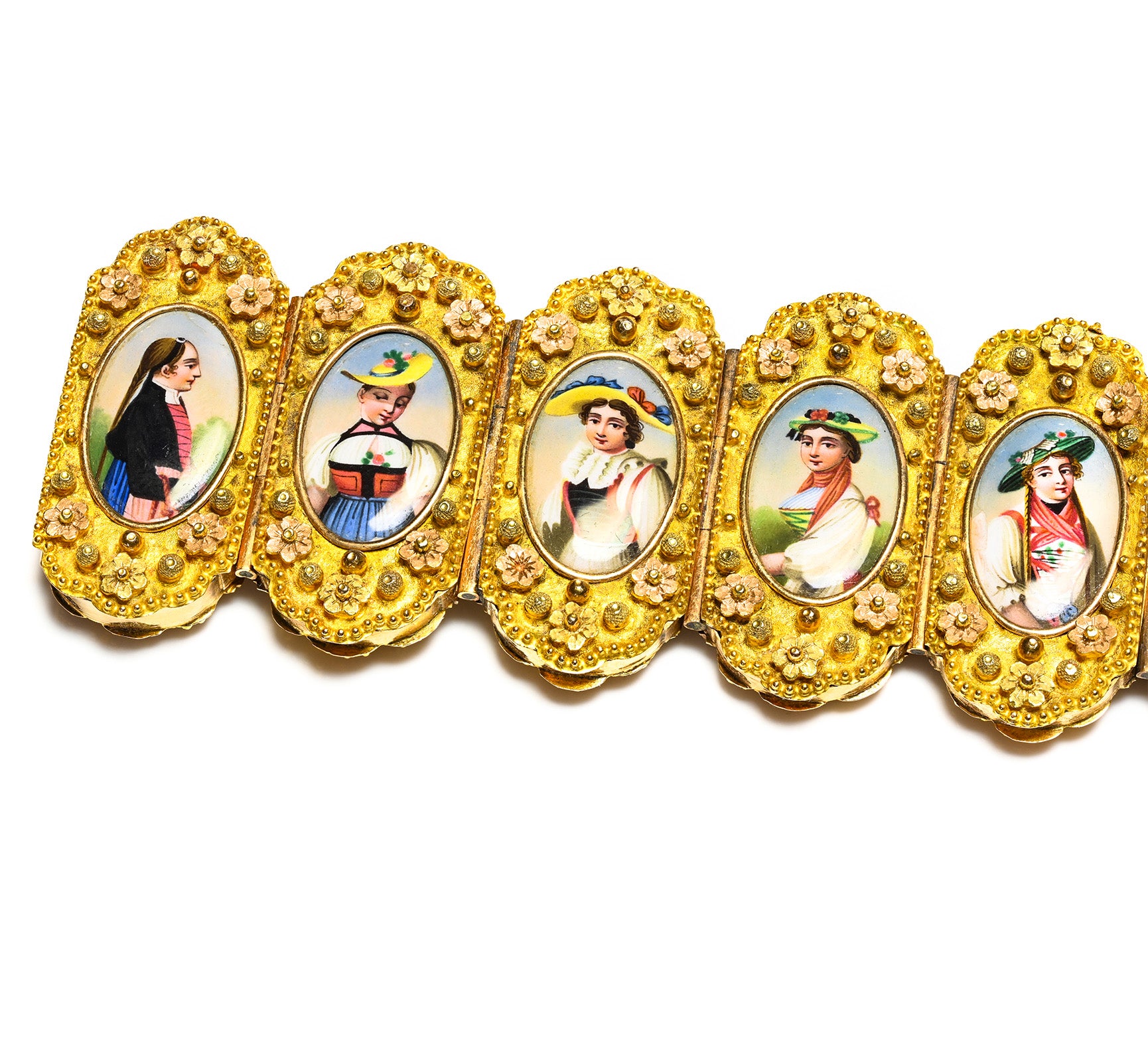 Victorian Gold Enamel Bracelet