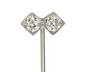 Antique Cartier Paris Edwardian Old Mine Diamond Platinum Stick Pin