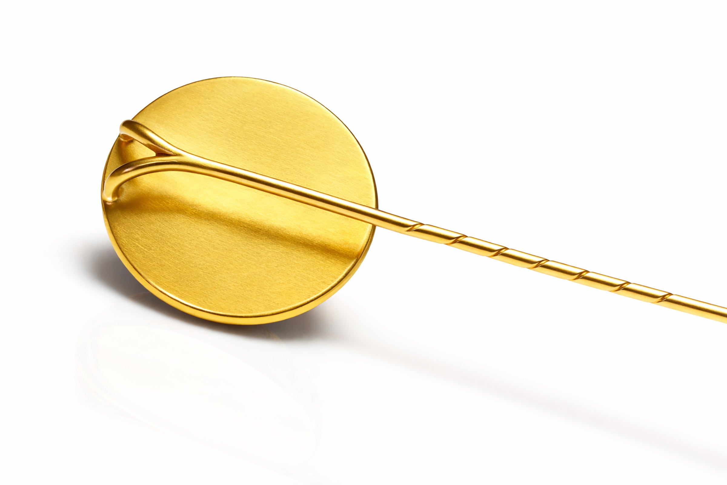 Antique Gold Micro-Mosaic Stickpin – Greco-Roman Laurel Portrait