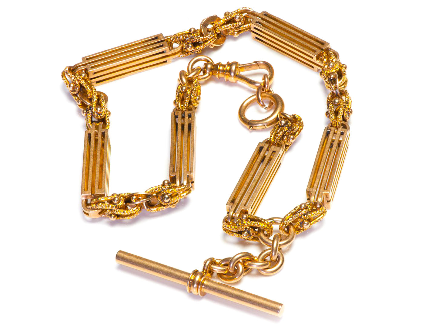 Antique Gold Pocket Watch Fob Chain