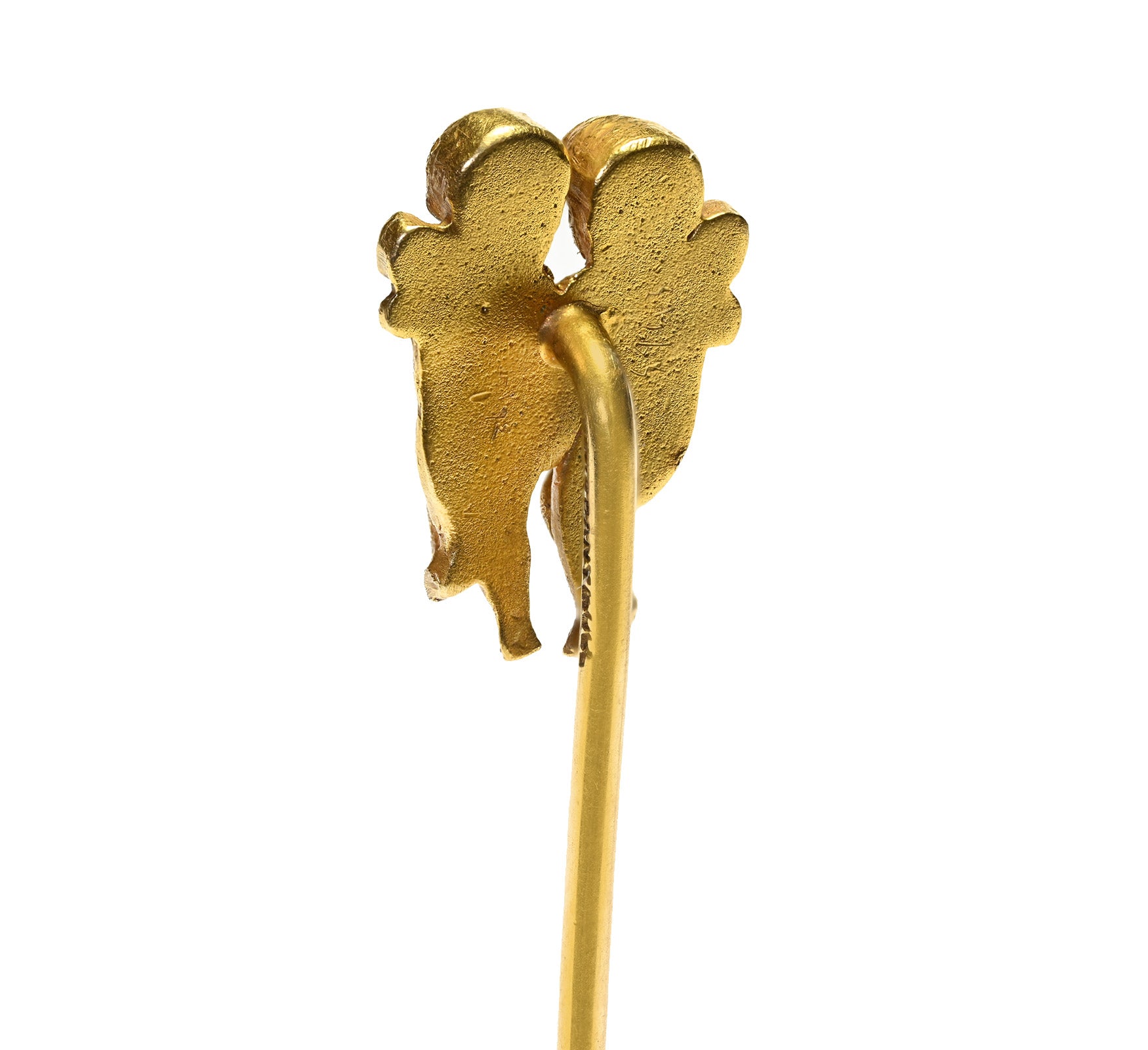 Tiffany & Co. 18K Gold Double Cherub Cupid Figural Stick Pin