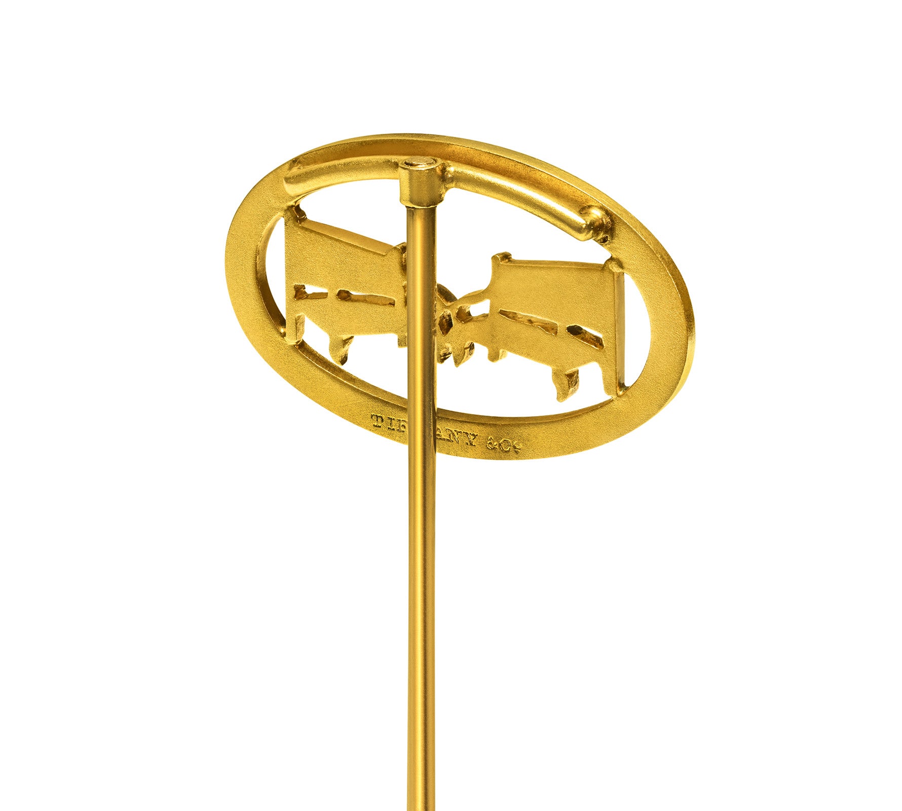 Antique Tiffany Co Gold Settee Bench Stick Pin