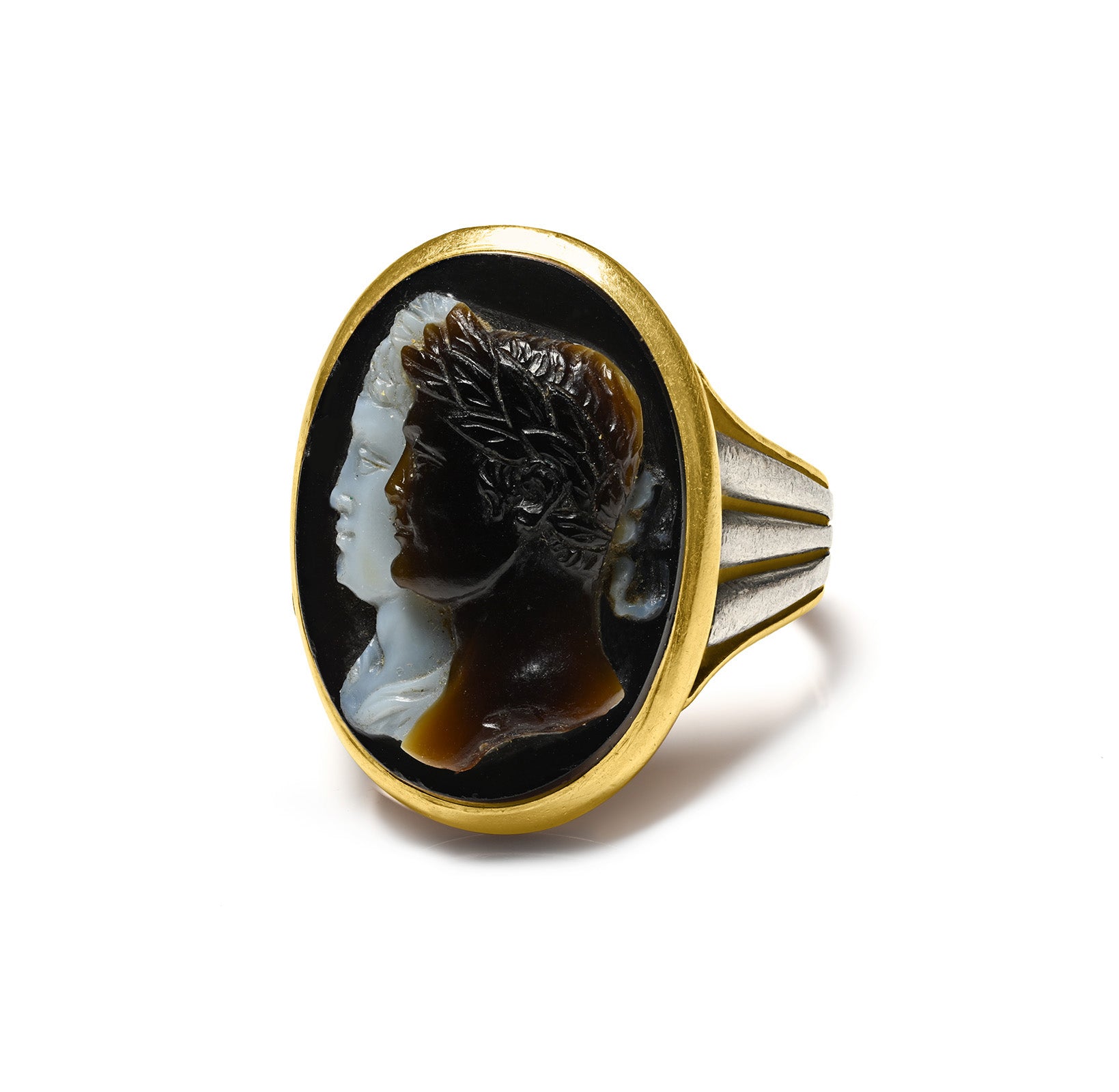 Antique Gold Double-Face Cameo Ring 