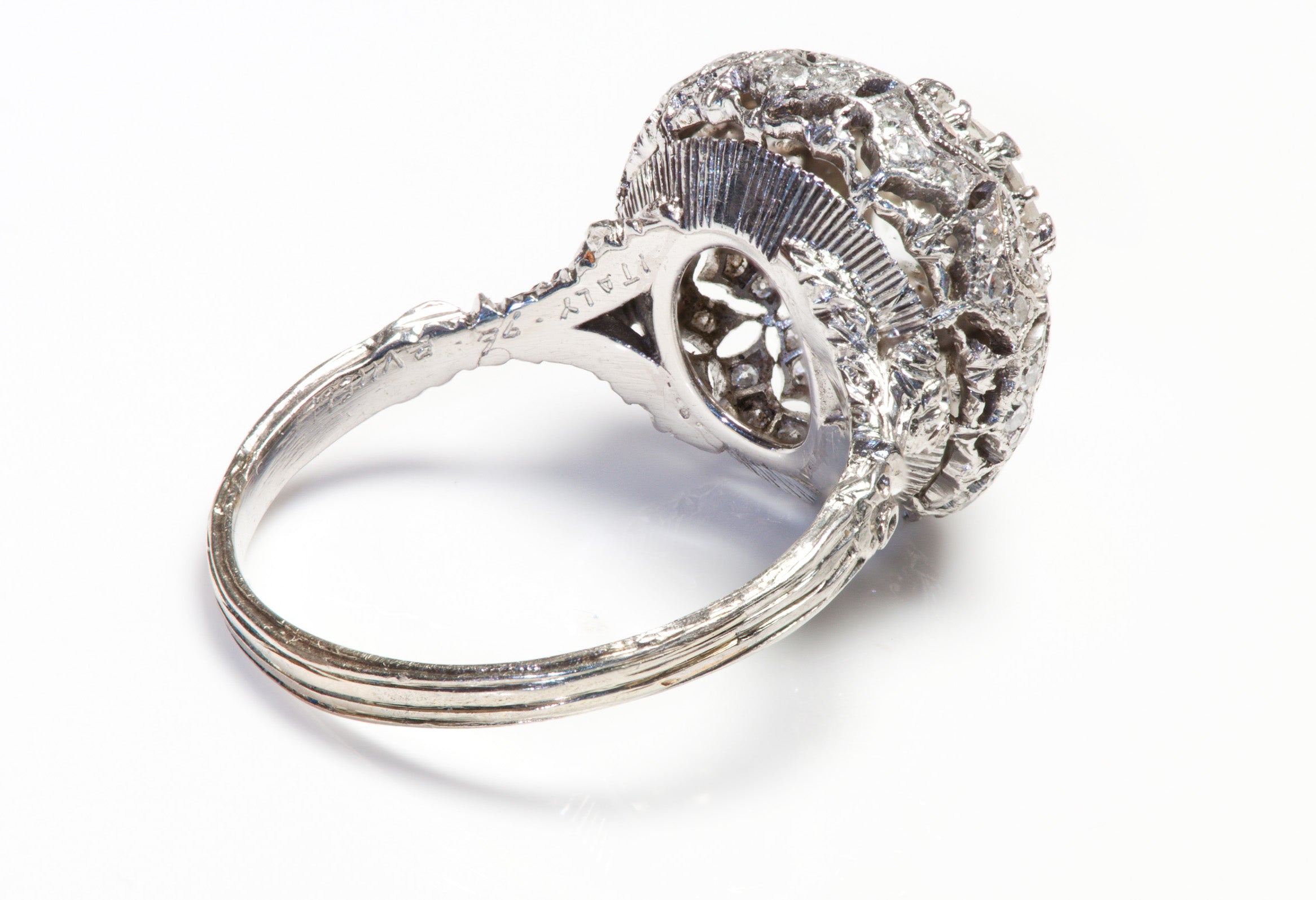 Buccellati Platinum Diamond Ring Italy