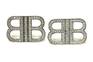 Balenciaga Paris BB 2.0 Crystal Logo Earrings