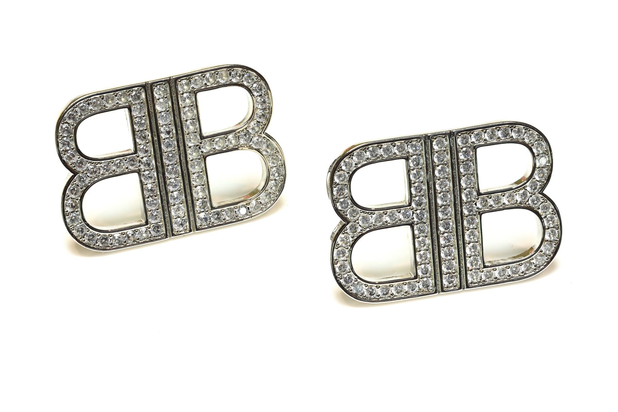 Balenciaga Paris BB 2.0 Crystal Logo Earrings 1