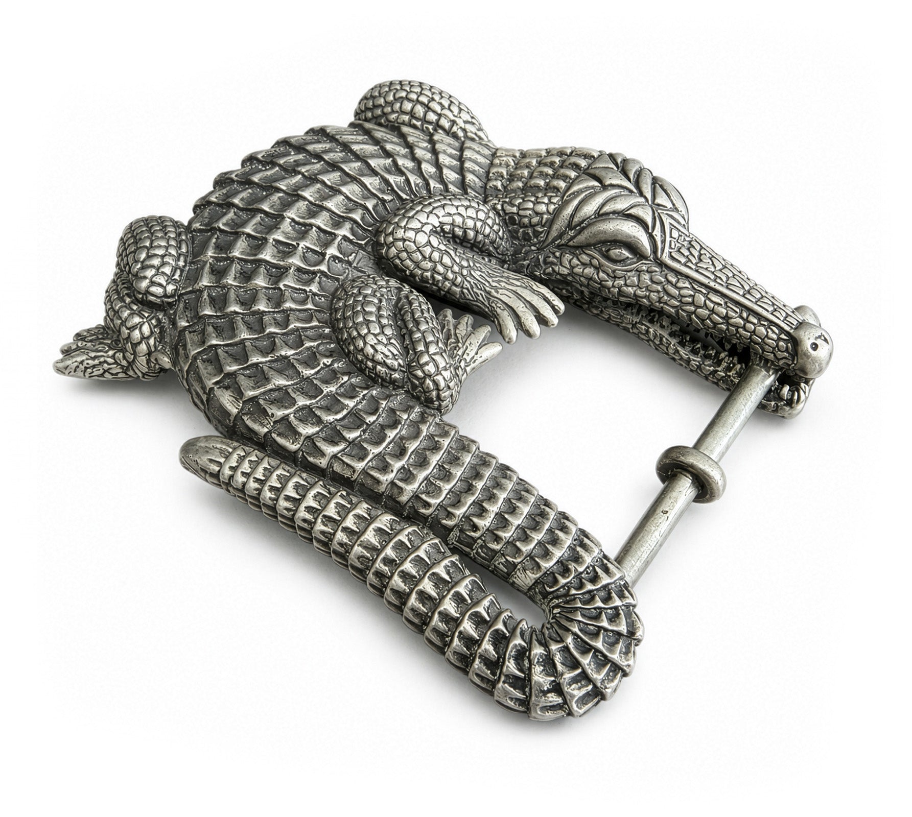 Barry Kieselstein-Cord Alligator Sterling Silver Buckle