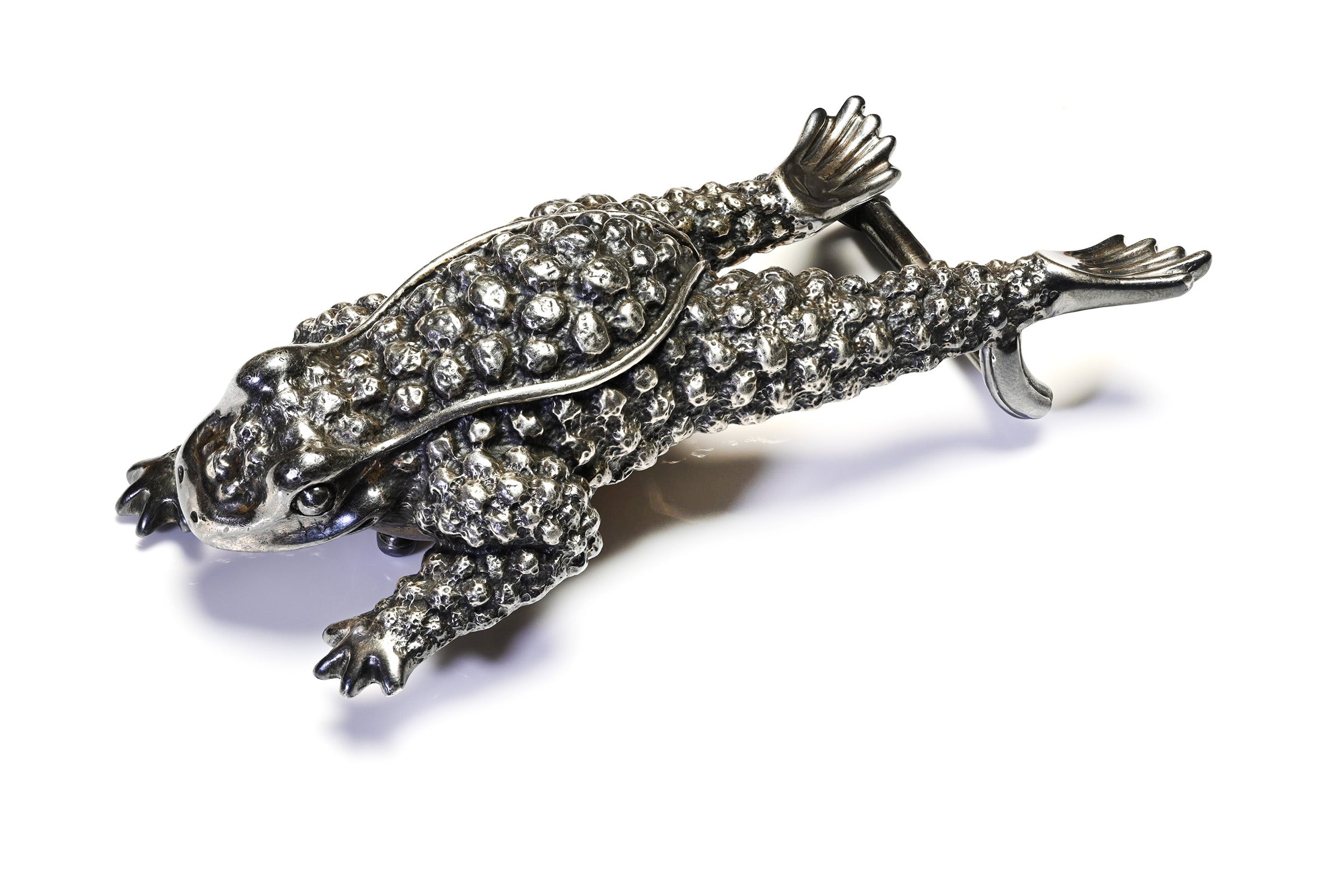 Barry Kieselstein-Cord Silver Frog Toad Belt Buckle