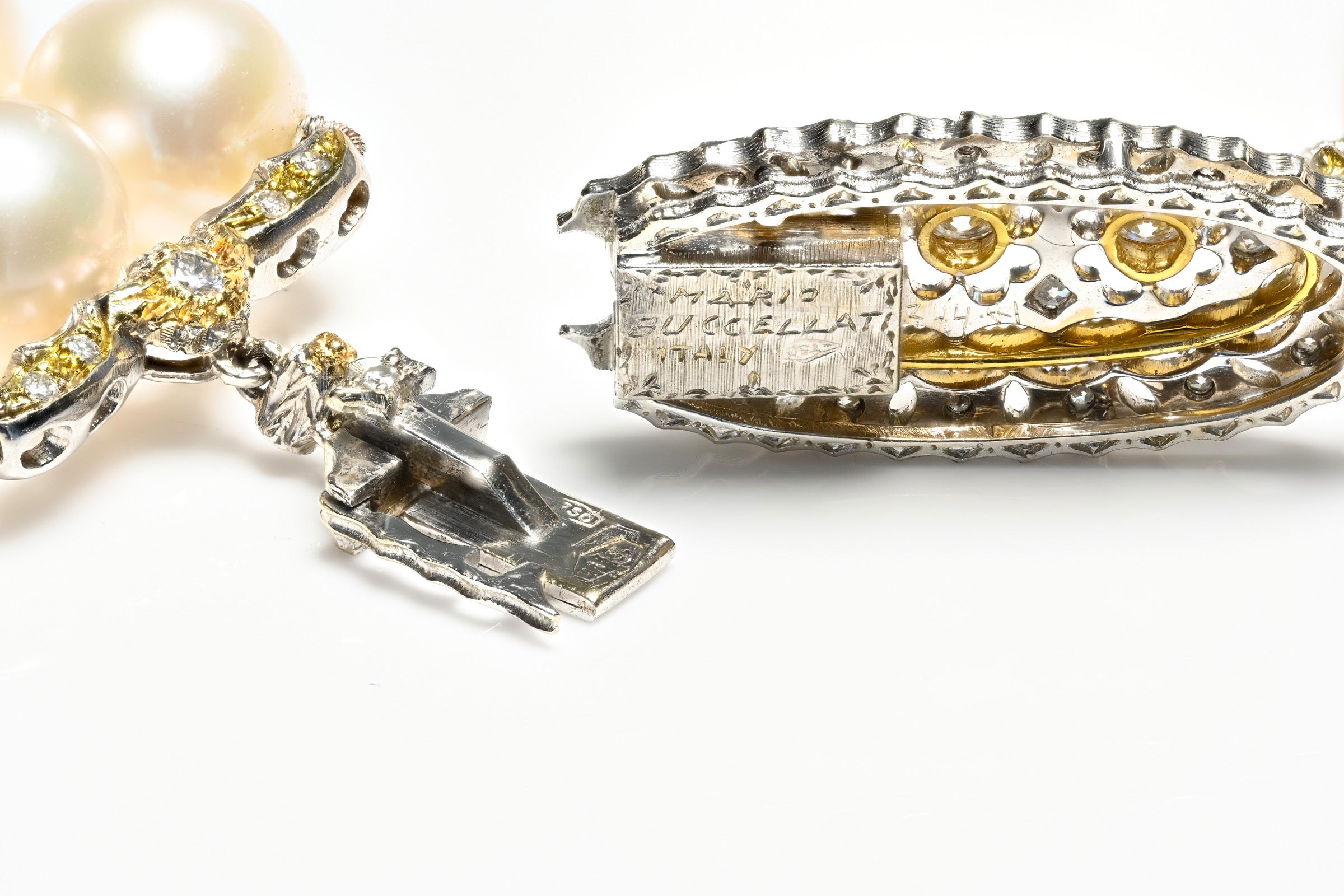 Buccellati Pearl Diamond 18K Gold Necklace