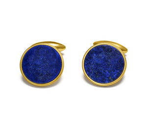 Bulgari Lapis Lazuli 18K Gold Cufflinks