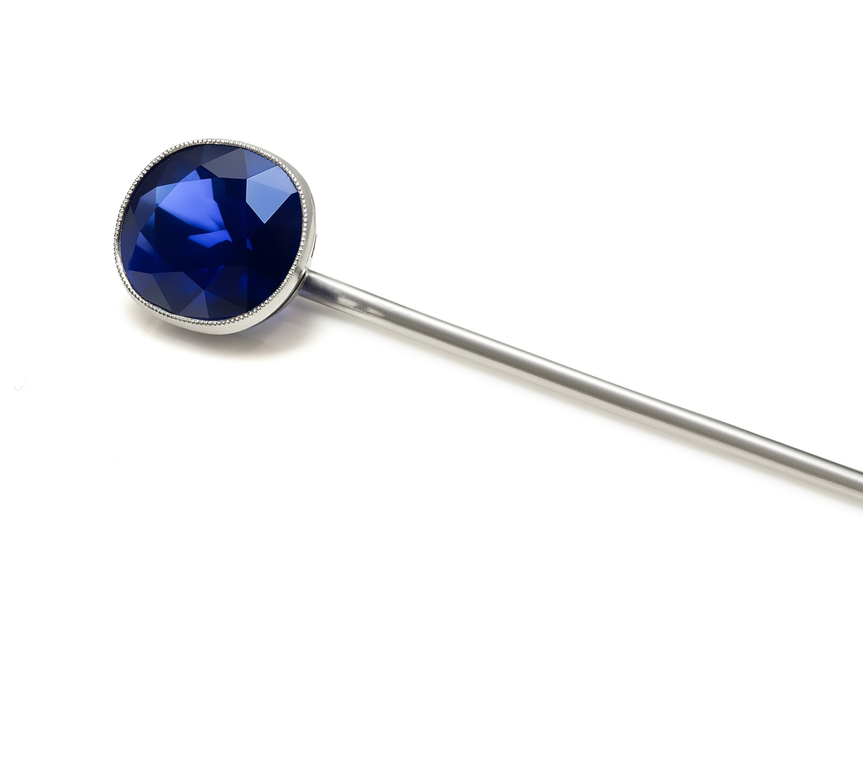 Cartier Platinum Unheated Burma Sapphire Stick Pin