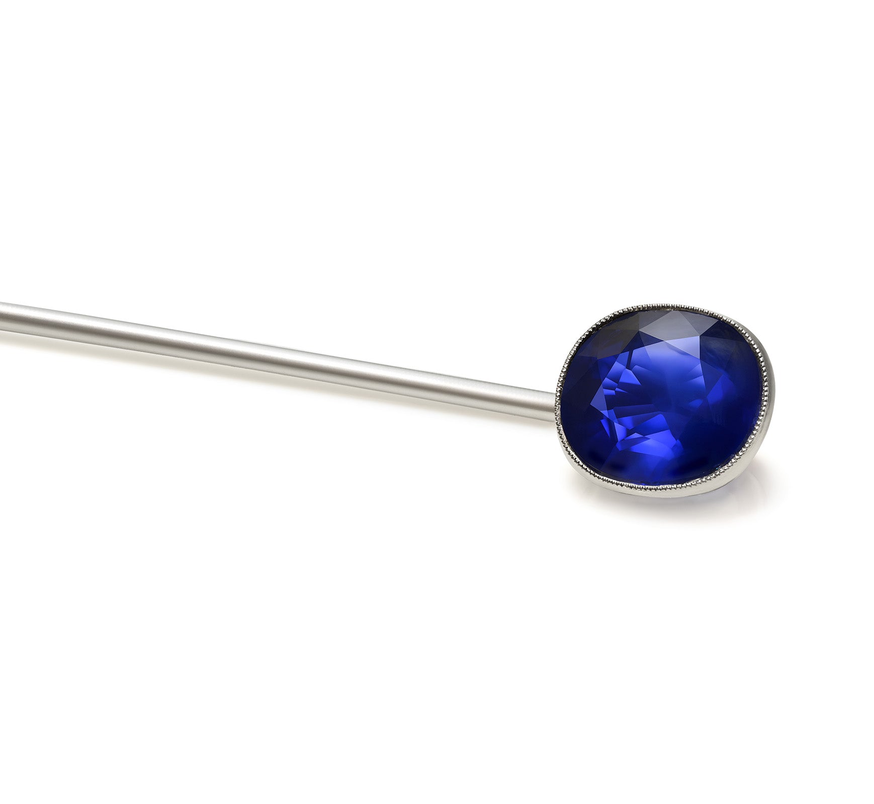Cartier Paris Platinum Unheated Burma Sapphire Stick Pin Edwardian 