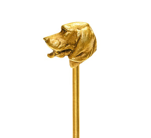 Cartier Antique 18K Gold Hound Dog Stick Pin, France