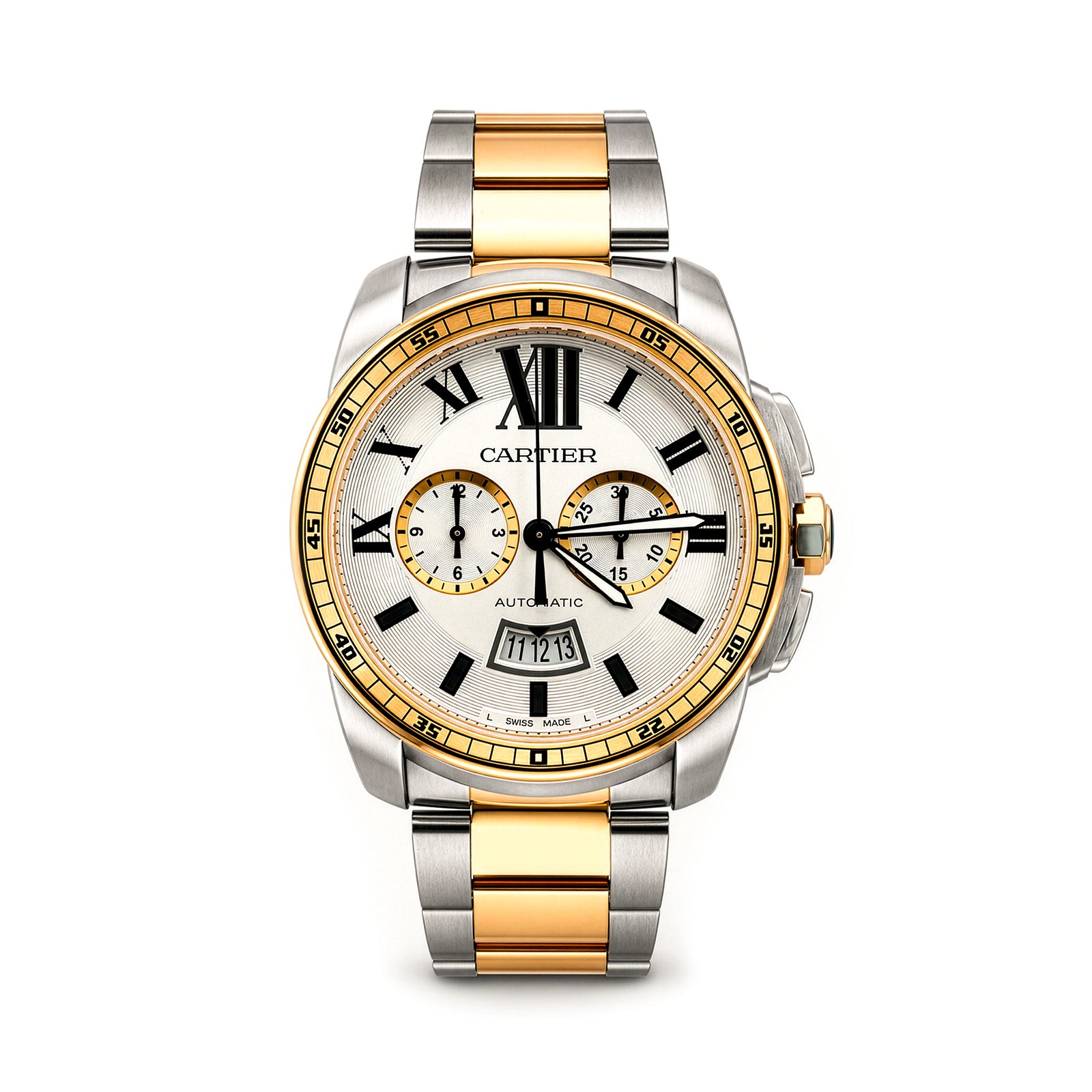 Cartier Calibre de Cartier Chronograph 18K Gold Watch