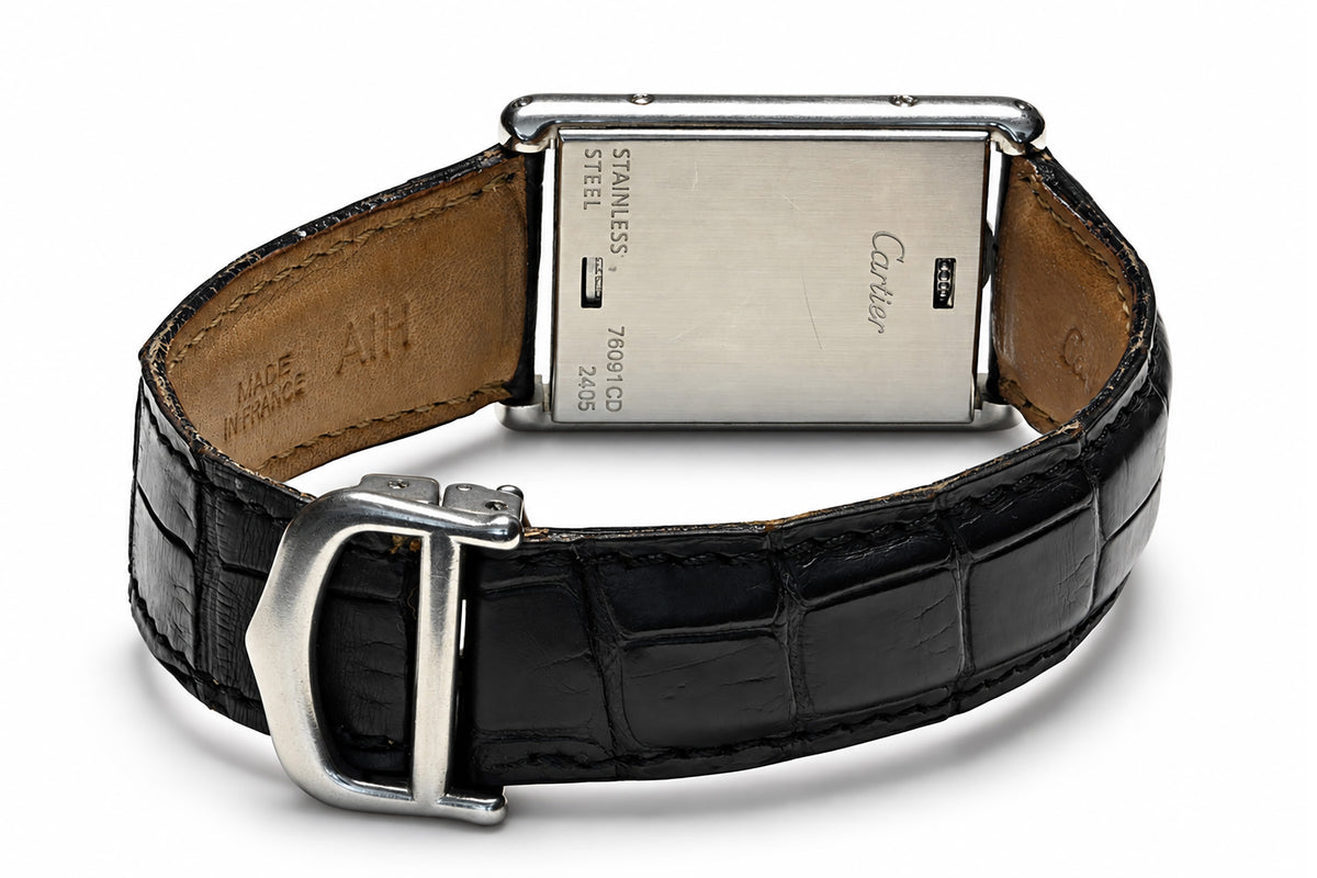 Cartier Tank Basculante Ref. 2405 Stainless Steel Reversible Watch Back 