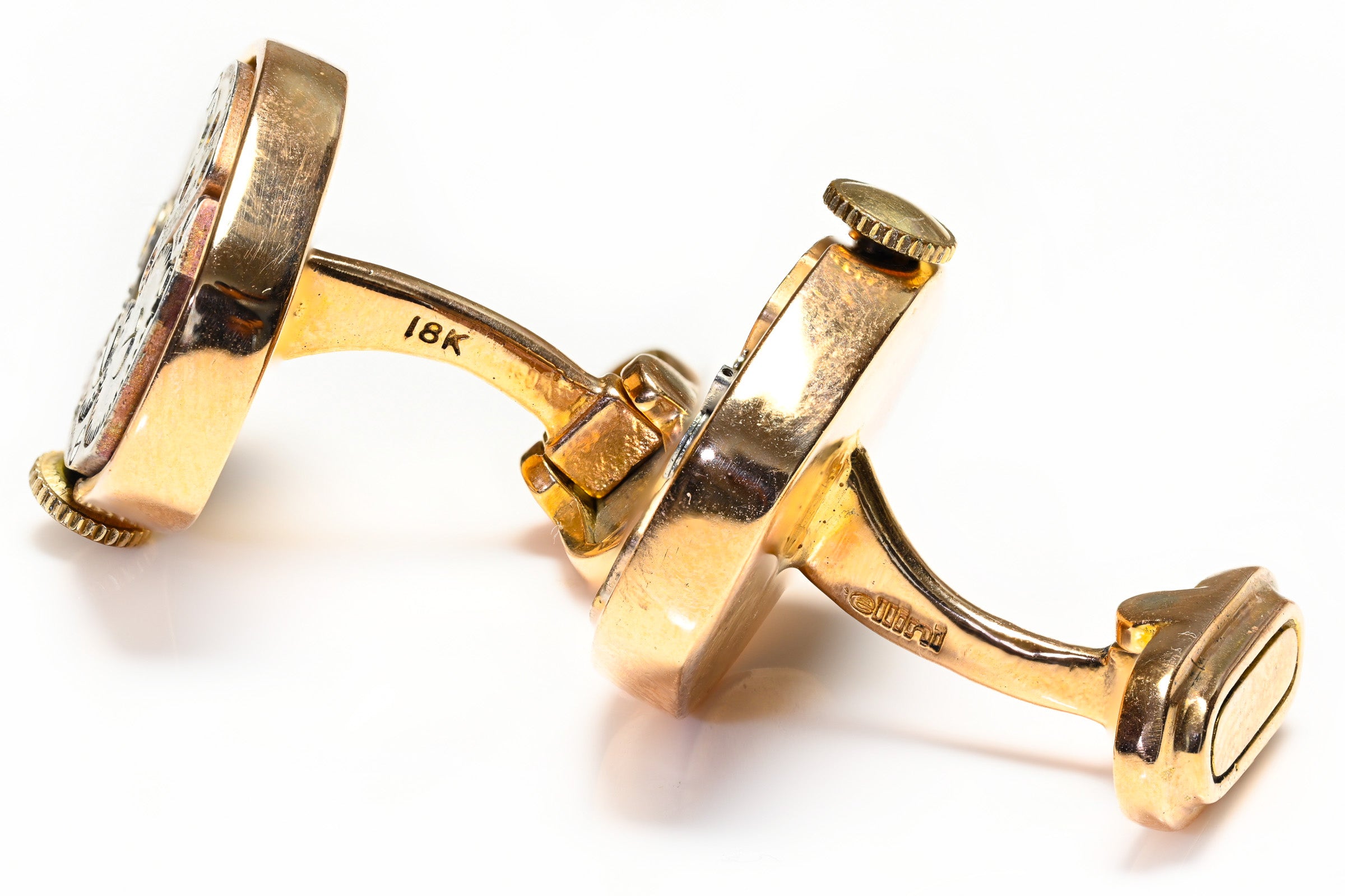 Cellini 18K Gold Watch Cufflinks