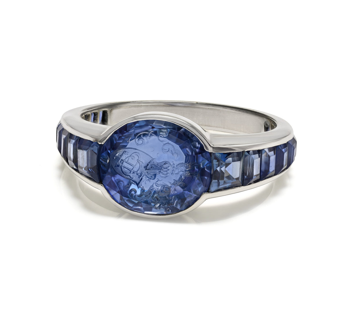 Antique Ceylon Sapphire Ring Unheated 