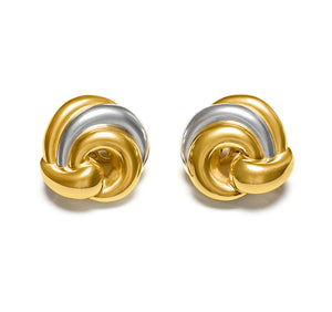 Chaumet Paris 18K Yellow Gold and Rhodium Earrings