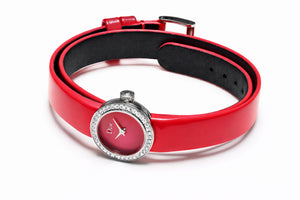Christian Dior “La D de Dior” Ladies Watch – Pink Strap Diamond Bezel
