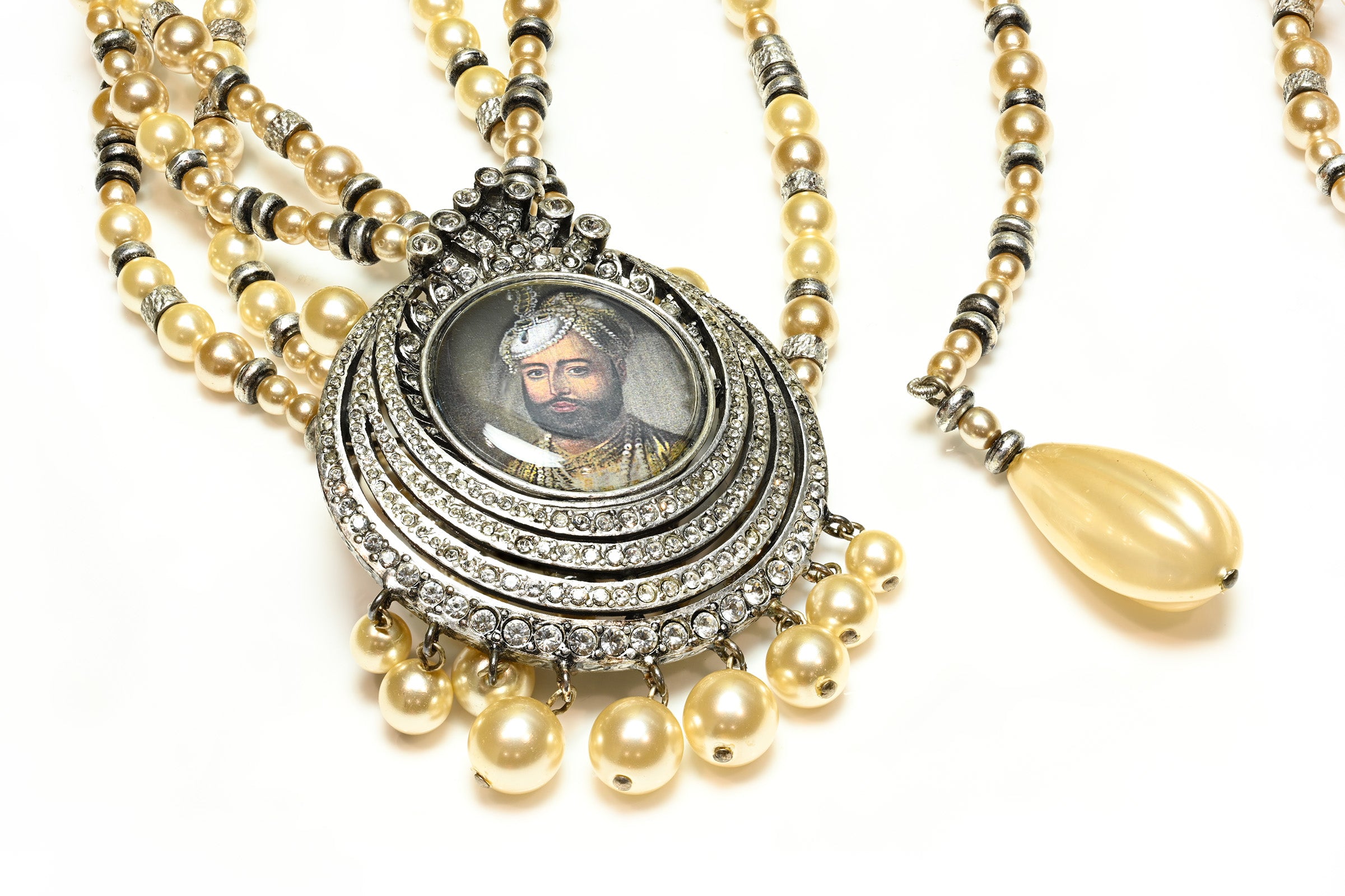 Christian Dior Spring 1998 Galliano Maharaja Style Pearl Sautoir Necklace