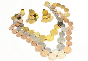 Christian Dior Paris 1966 Henkel & Grosse Coin Earrings Necklace Set
