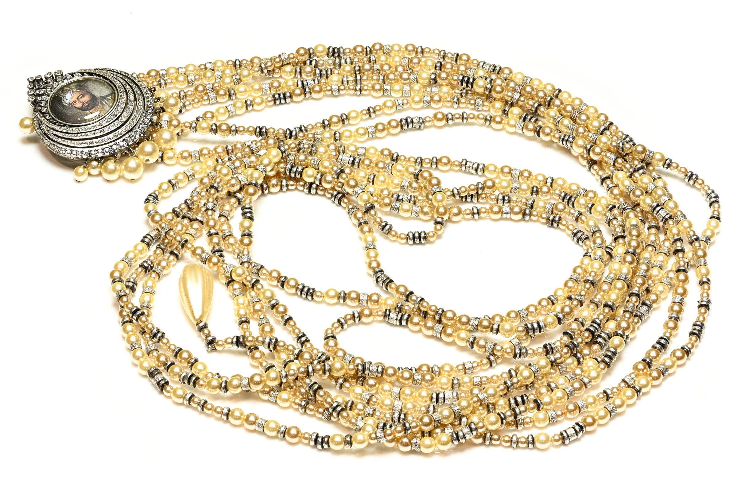 Christian Dior Spring 1998 Galliano Maharaja Pearl Sautoir Necklace