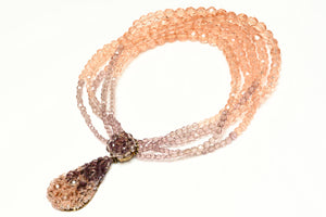 Coppola e Toppo for Emilio Pucci Pink Gradient Crystal Necklace