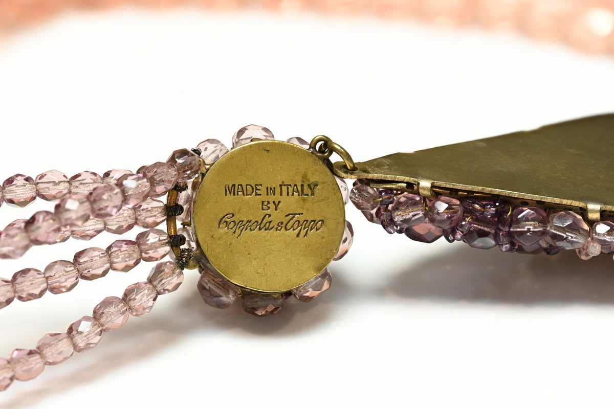 Coppola e Toppo for Emilio Pucci Pink Gradient Crystal Necklace 1