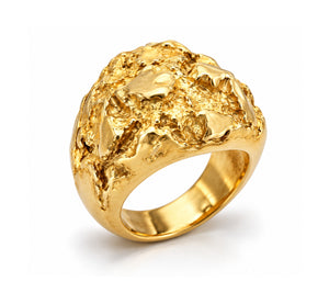 Vintage 24K Gold Nugget Ring