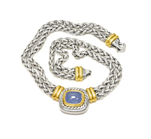David Yurman Albion in Silver & 14K Gold Chalcedony Necklace